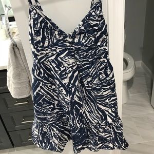 blue and white summer dress
